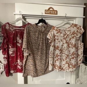 3 SHEIN Boutique Blouses